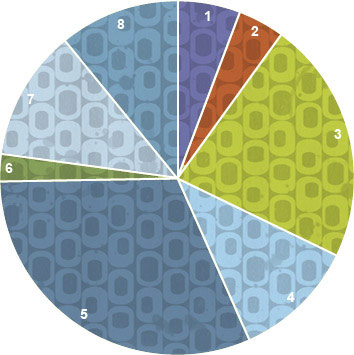 finacials pie chart